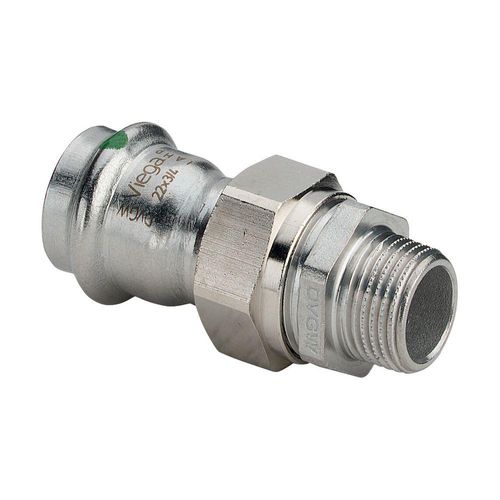 Viega Sanpress Inox Übergangsverschraubung mit SC-Contur 2365, d. 28mm x R 3/4", Stahl nichtrostend 438326 Image