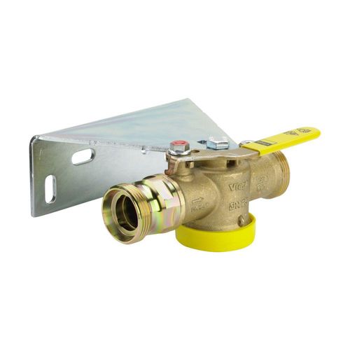 Viega Gaszähler-Kugelhahn für Einstutzengaszähler G2112.2, G 1 3/8", Messing 530051 Image
