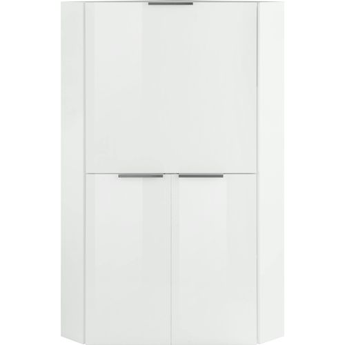 Sekretär INOSIGN "Dalia, Sekretär", weiß (weiß hochglanz), B:90cm H:140cm T:56cm, Sekretäre, Sekretär, Eckschreibtisch mit Stauraum, Breite 90 cm, Made in Italy