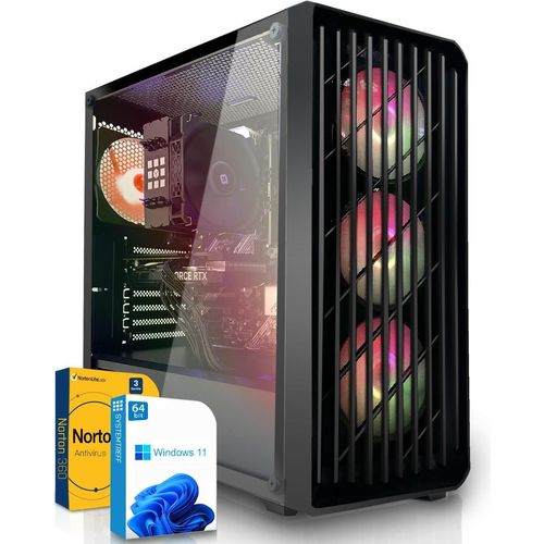 SYSTEMTREFF Gamer Rechner - Ryzen 5 5600X - AMD Radeon RX 7600 8GB - 16GB DDR4 - 1TB NVMe - Windows 11 Pro - Desktop PC