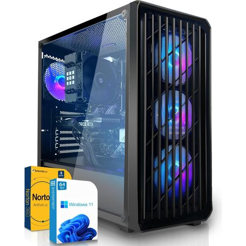 SYSTEMTREFF Gaming PC - Core i5-14400 - AMD Radeon RX 7600 8GB - 16GB DDR4 - 1TB NVMe - Windows 11 Pro - Desktop