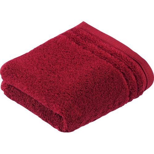 Seiftuch VOSSEN "Vienna Style Supersoft", rot (rubin), B:30cm L:30cm, Walkfrottee, Walkfrottee, Handtücher, Waschlappen im Set, supersoft Baumwolle