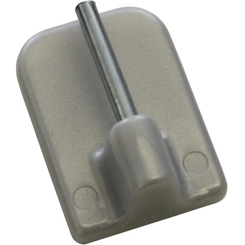 Gardinenstangenhalter GARDINIA, silber (silberfarben), H:1,1cm, Gardinenstangenhalterungen, Serie Vitragestange flachoval Ø 11 mm