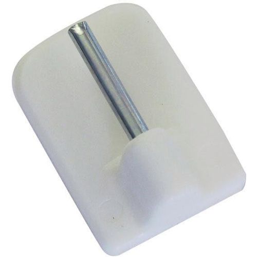 Gardinenstangenhalter GARDINIA, weiß (weiß, oval), H:1,1cm, Gardinenstangenhalterungen, Serie Vitragestange flachoval Ø 11 mm