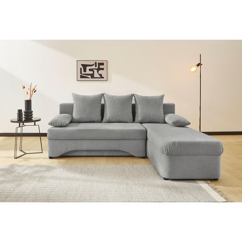 Ecksofa JOCKENHÖFER GRUPPE "L-Form, B: 191 cm", grau (hellgrau), B:191cm H:87cm T:142cm, Sofas, Ecksofa, mit Bettfunktion & Bettkasten, Unser Dauertiefpreis, Topseller