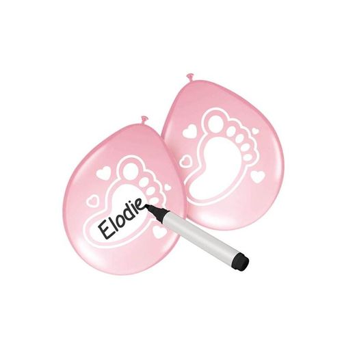 Folat BV - Writable Balloons Birth Girl 6 pcs.