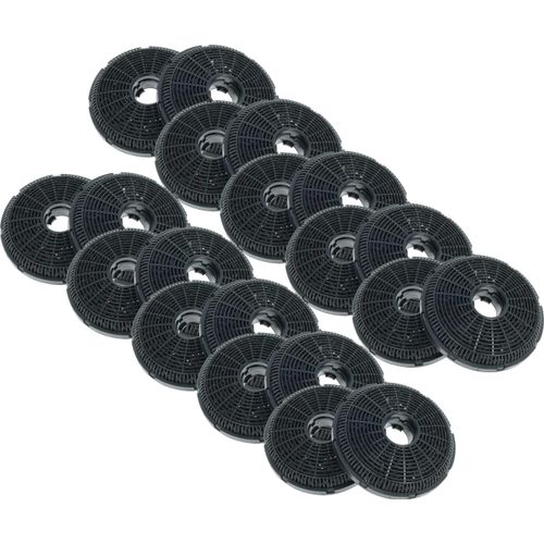 vhbw 20x Aktivkohlefilter kompatibel mit Grundig GDSP 5460BC, 5470, 2460BC Dunstabzugshaube