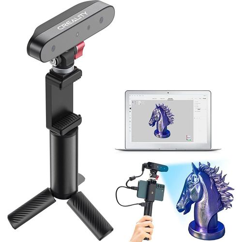 Creality CR Scan Ferret 3D Scanner, für 3D Drucker, CR-Scan Ferret Tragbare Scanmaschine, 30 FPS Scangeschwindigkeit, 0.1mm Genauigkeit, Dual- & Vollfarbmodus, Kompatibel mit Android/PC