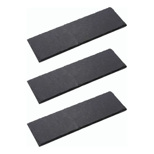 3x Schieferplatten I rechteckig I 40x30x0,5 cm I Sushi Platte Steinteller Schieferplatten Set Schiefer Servierplatten deko Buffet Platten