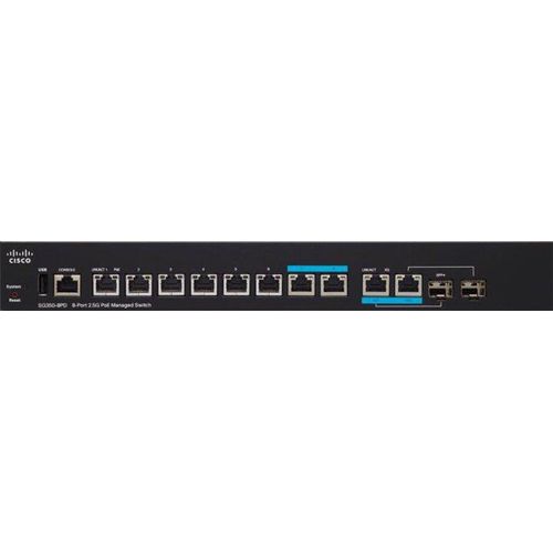 Cisco Small Business SG350-8PD, Managed, L2/L3, Gigabit Ethernet (10/100/1000), Power over Ethernet (PoE), Rack-Einbau, 1U