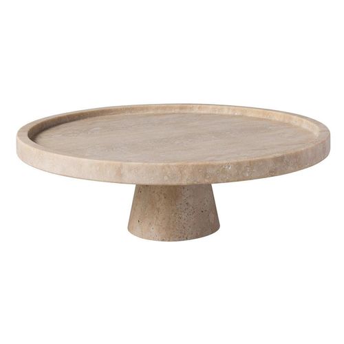 Villeroy & Boch Servierplatte Manufacture Travertine , Sand , Stein , rund , 10 cm , Tischkultur & Servieren, Servierplatten