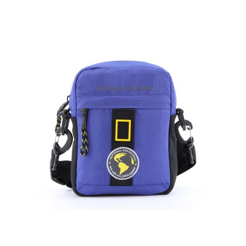 Schultertasche NATIONAL GEOGRAPHIC "New Explorer", Damen, Gr. B/H/T: 7,5cm x 19cm x 14,5cm, blau, Nylon, Taschen Schultertasche, Ripstop