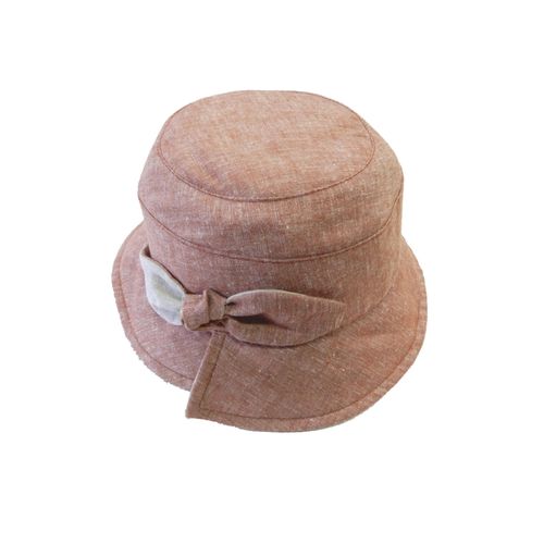 Strohhut CHAPLINO, Damen, Gr. L, rosa (kupfer), 55% Viskose, 45% Baumwolle, unifarben, Hüte, in stylischem Leinen-Look