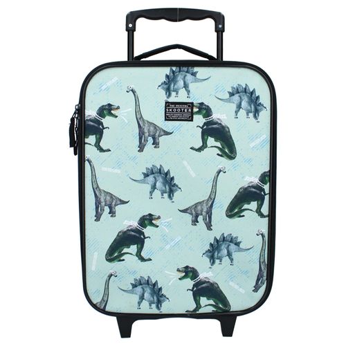Trolley VADOBAG, Kinder, Gr. B/H/T: 32cm x 42cm x 11cm, blau, Polyester, mehrfarbig, Koffer, mit coolem Dino-Print