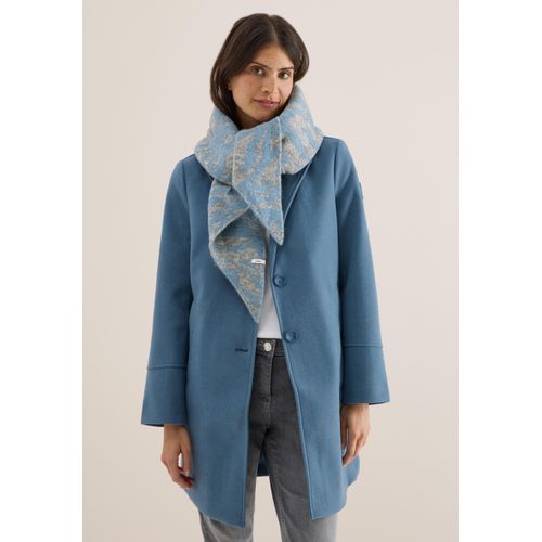Halstuch CECIL, Damen, Gr. onesize, moonstone blau melange, Stoff, 85% Polyester, 12% Polyacryl, 3% Elasthan, Animalmuster, Modetücher, softer Materialmix