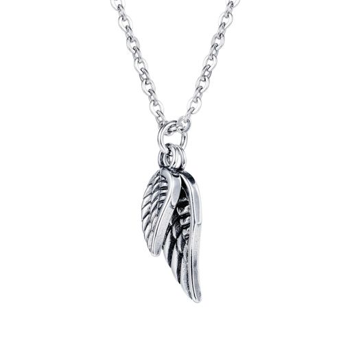 Kette mit Anhänger "Flügel", Damen, Gr. onesize, Metall, silber (silbern), COLLEZIONE ALESSANDRO, Basic, Halsketten, detailgenaue Anhänger in Flügelform
