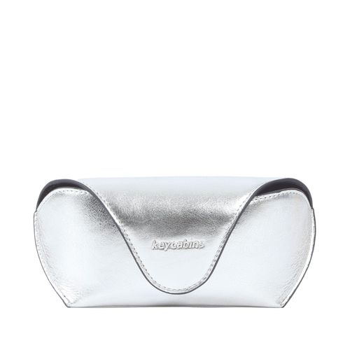 Brillenetui KEYCABINS "SUGL-01", Damen, silber, Leder, Brillenetuis Brillenetui, 2 Kreditkartenfächer im Innern