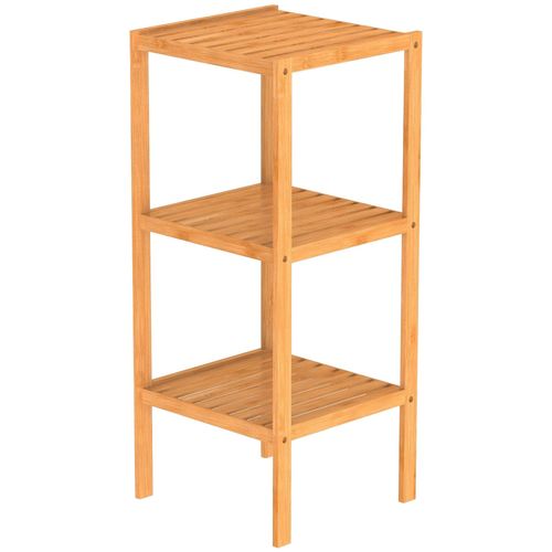 Badregal EISL, beige (bambusfarben), B:34cm H:80cm T:33cm, Bambus, Regale, Badregal, schmal, 34 cm breit