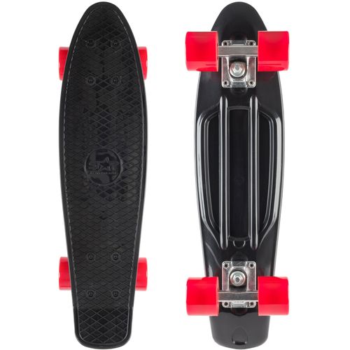 Skateboard STAR-SKATEBOARD, schwarz (schwarz, rot), Skateboards, Kinder, Kicktail
