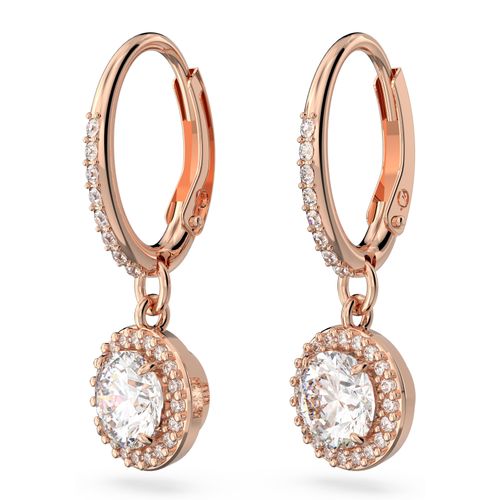 Paar Ohrhänger SWAROVSKI "Una Angelic Stern", rosa (roségoldfarben, kristallweiß, kristallweiß), Ohrringe, Damen, Metall, mit Swarovski Kristall