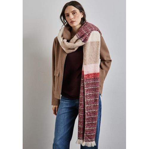 Schal STREET ONE, Damen, Gr. onesize, bunt (multicolor), Stoff, 100% Polyester, bedruckt, Modetücher, mit Fransenkante