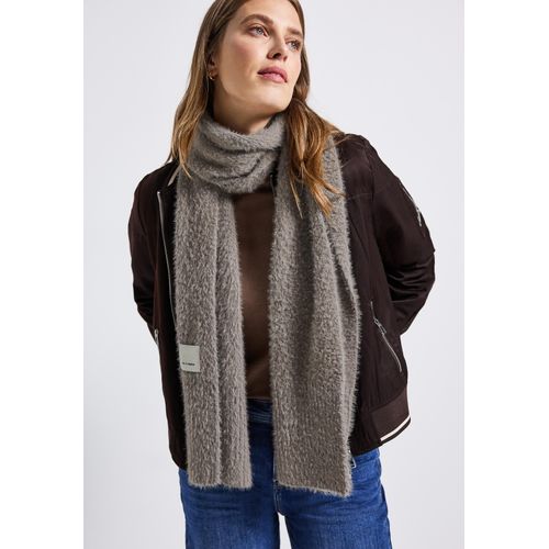Schal STREET ONE, Damen, Gr. onesize, braun (sandy mocca meliert), 50% Polyacryl, 50% Polyamid, unifarben, Modetücher, aus softem Materialmix
