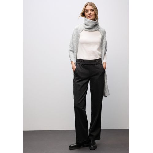 Schal STREET ONE, Damen, Gr. onesize, smooth grau melange, Stoff, 53% Polyester, 44% Polyacryl, 3% Elasthan, unifarben, Modetücher, Grobstrick