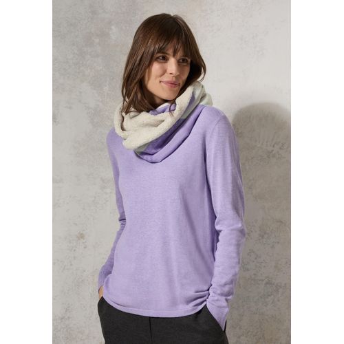 Loop CECIL, Damen, Gr. onesize, lila (teddy cream beige), Stoff, 100% Polyester, gemustert, Modetücher, mit grafischem Muster