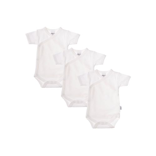 Body LILIPUT, Jungen, Gr. 44, EURO-Größen, weiß, 100% Baumwolle, unifarben, kurz, Bodys, mit praktischer Druckknopfleiste