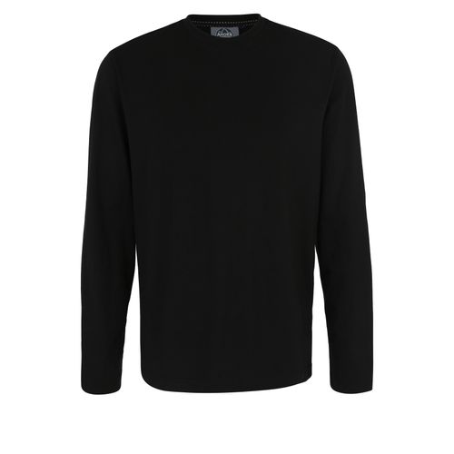 Langarmshirt AHORN SPORTSWEAR, Herren, Gr. 7XL, schwarz, 100% Baumwolle, unifarben, normal, Rundhals, Shirts, mit modernem Rundhalsausschnitt