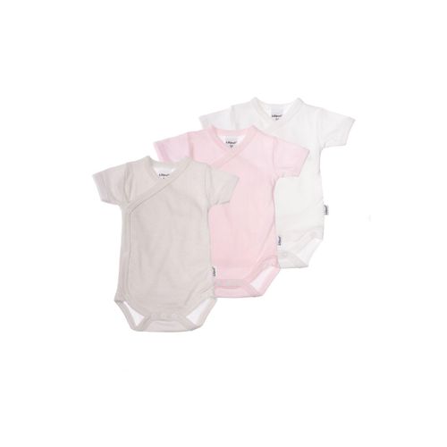 Body LILIPUT, Jungen, Gr. 50/56, EURO-Größen, grau (weiß, grau), 100% Baumwolle, mehrfarbig, kurz, Bodys, im praktischen 3er-Pack