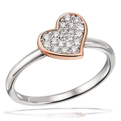 Silberring GOLDMAID Gr. 17, rosa (roßégoldfarben), Fingerringe, Damen, 17, Silber 925 (Sterlingsilber), Silberring