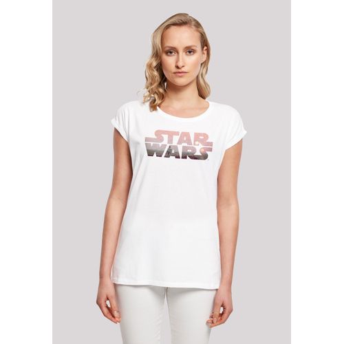 T-Shirt F4NT4STIC "Star Wars Tatooine Logo", Damen, Gr. 5XL, weiß, Obermaterial: 100% Baumwolle, regular fit, Rundhals, ohne Bündchen, Shirts T-Shirt, Print