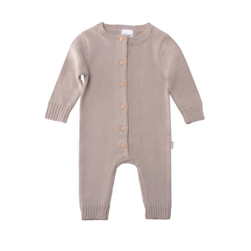 Overall LILIPUT, Mädchen, Gr. 68, EURO-Größen, braun, 100% Baumwolle, Overalls Overall, mit niedlichen Holzknöpfen