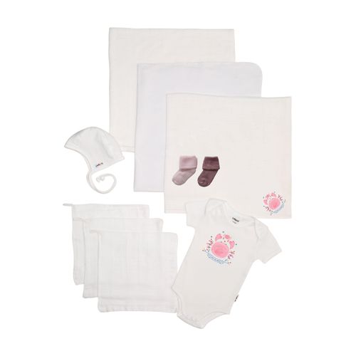 Erstausstattungspaket LILIPUT "Krabbe", Mädchen, Gr. 44, weiß, 100% Baumwolle, KOB Set-Artikel Erstausstattungspaket, mit 10 Teilen