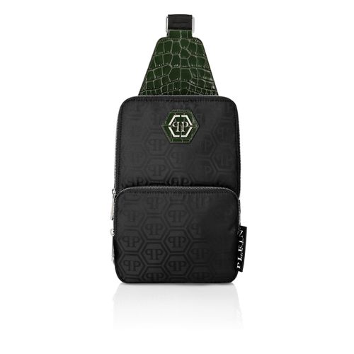 Umhängetasche PHILIPP PLEIN "Monogram", Damen, 02, schwarz, Taschen Umhängetasche