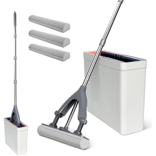 Sponsdweil- und Eimer-Set mit hoher Absorption, ausziehbarem Griff für die Bodenreinigung
