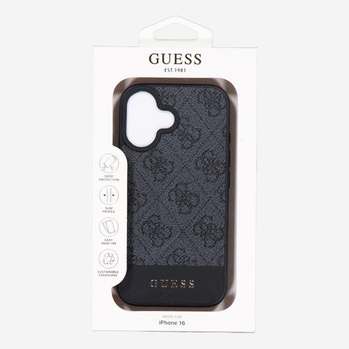 Schwarze Handyhülle mit Logo-Muster