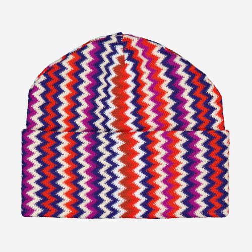 Mehrfarbige Mütze aus Wollmischung