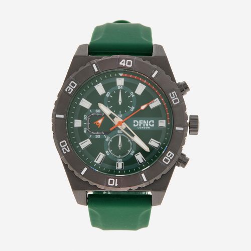 Grüne Armbanduhr mit Silikonarmband