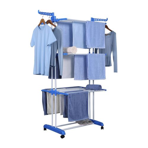 Beweglicher Kleiderständer und Wäscheständer - Blau