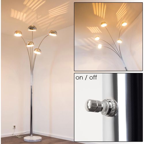 Suio »Suio« Stehleuchte aus Metall in chrom mit Lichteffekt