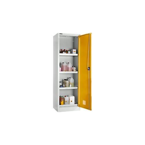 Schäfer Shop Select Umweltschrank, B 600 x T 500 x H 1935 mm, 4 Wannen à 11 l, lichtgrau/goldgelb