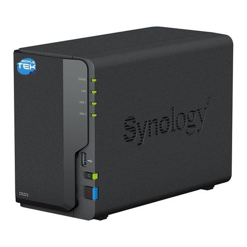 Synology DS223 NAS 2-Bay, Hot swap, USB Copy - 0GB - 2 GB RAM Realtek RTD1619B