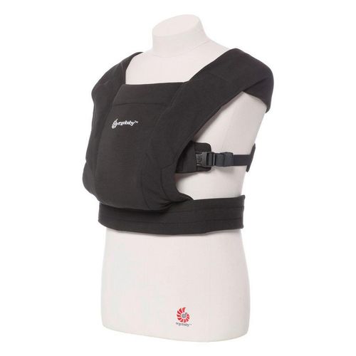 Ergo Baby Babytrage Embrace , Pure Black , Textil , 17.4x12.4x26.5 cm , AGR-geprüft, Oeko-Tex® Standard 100 , Bauchtragefunktion, Schultergurte über Kreuz tragbar , Baby on Tour, Babytragen & Tragetücher