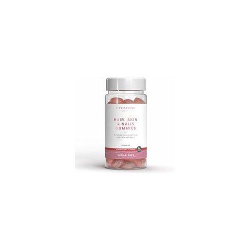 Zuckerfreie Hair, Skin & Nails Fruchtgummis - 60Gummibärchen - Sugar Free Strawberry