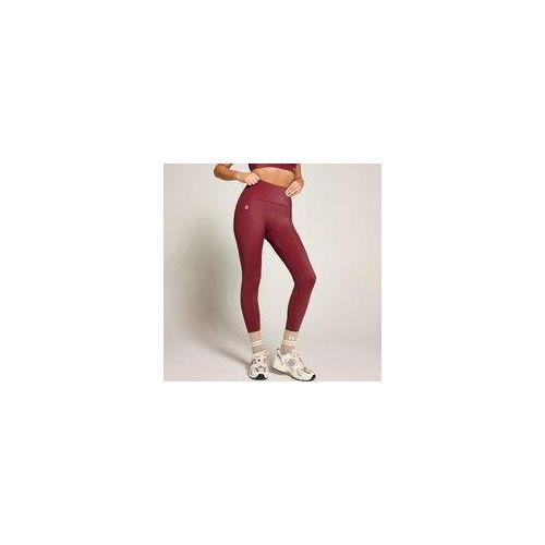 MP X Tatiana Hochglänzende Leggings mit hoher Taille – Burgunderrot - M