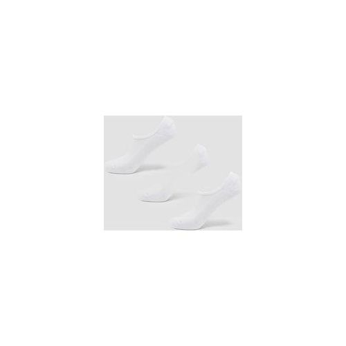 MP Unisex Invisible Socks (3 Pack) - White - UK 6-8