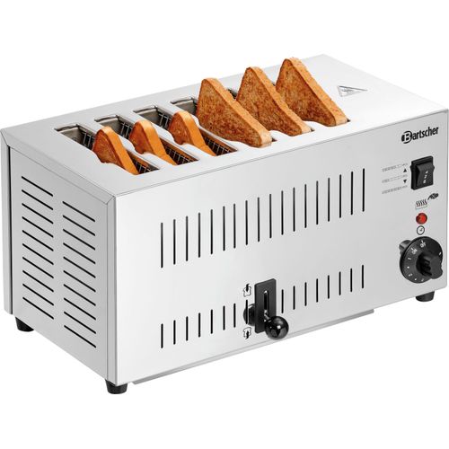 Schlitztoaster TS60, 6 Schlitze (145x20mm), Timer, Krümelschublade