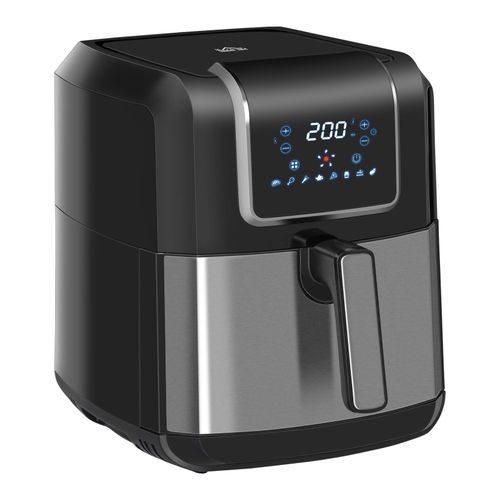 Heißluftfritteuse 6,5 L 1700W Mit 8 Menüs Led-Display Antihaftbeschichteter Korb Für Gesundes Ölfreies Kochen Schwarz 36,5 X 29 X 33,8 Cm